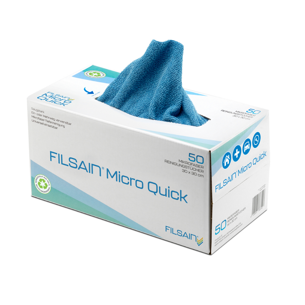 Mikropluošto šluostės FILSAIN® MICRO QUICK, 50vnt.