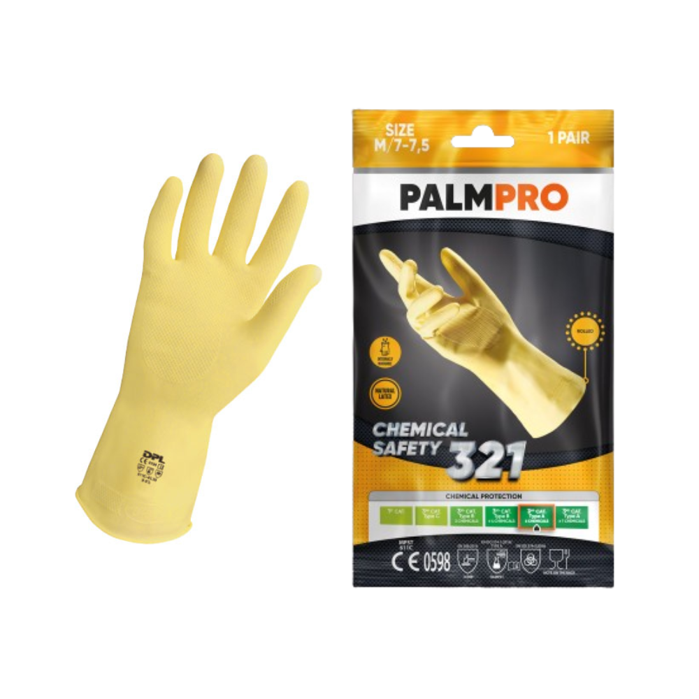 Pirštinės iš latekso PalmPRO Chemical Safety 321